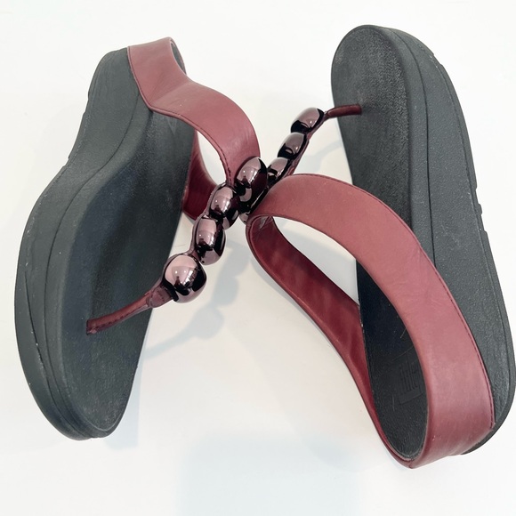 Fitflop Rola Leather Wedge Women’s Sandals Shoes Size 9 - Picture 9 of 11